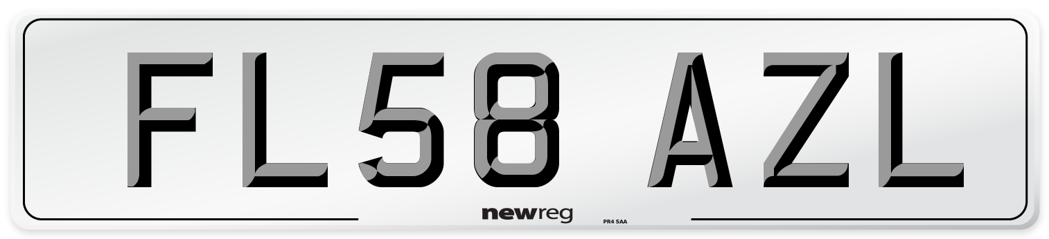 FL58 AZL Number Plate from New Reg